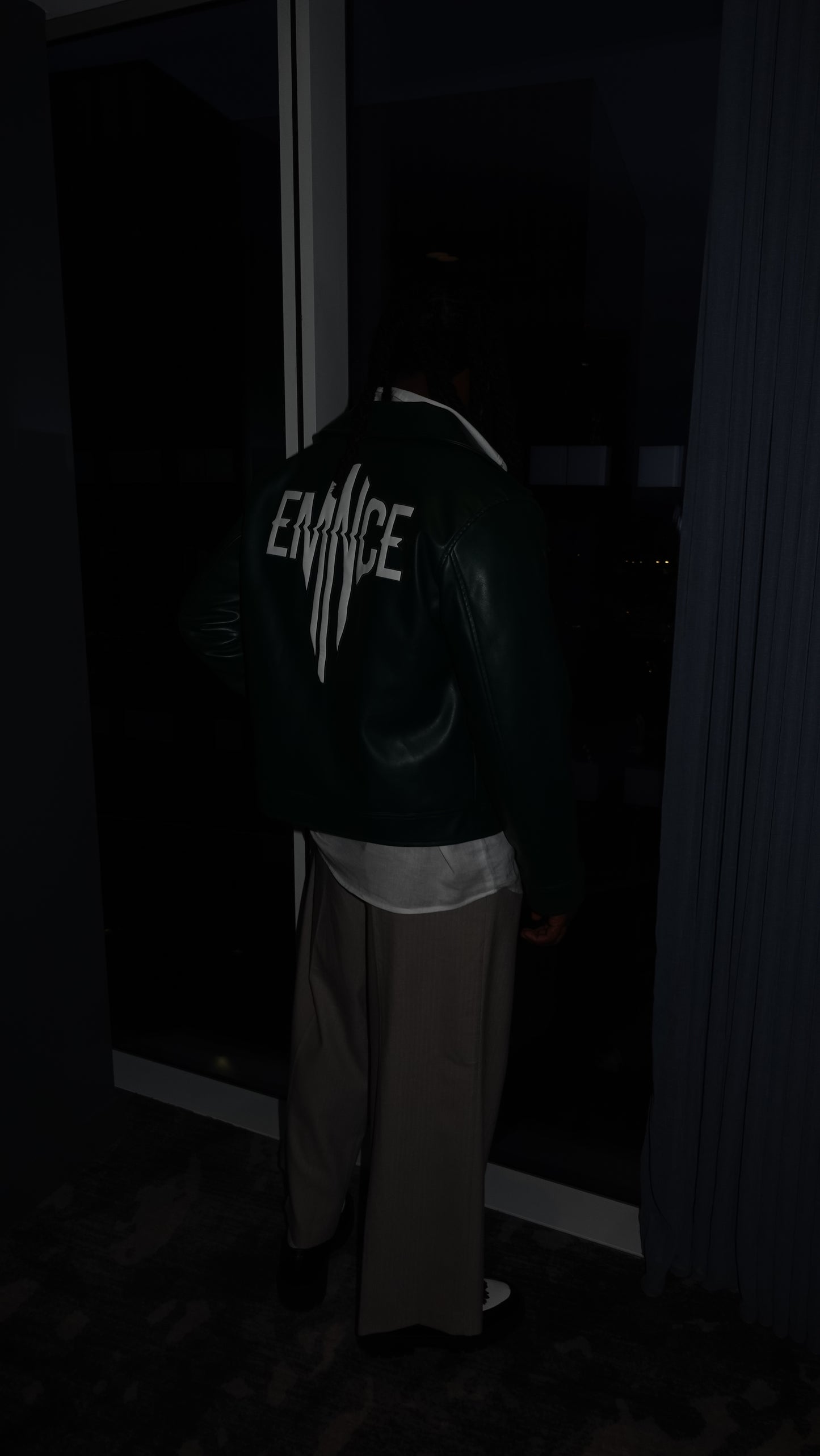 House Of Emnce PU Leather Boxy Jacket